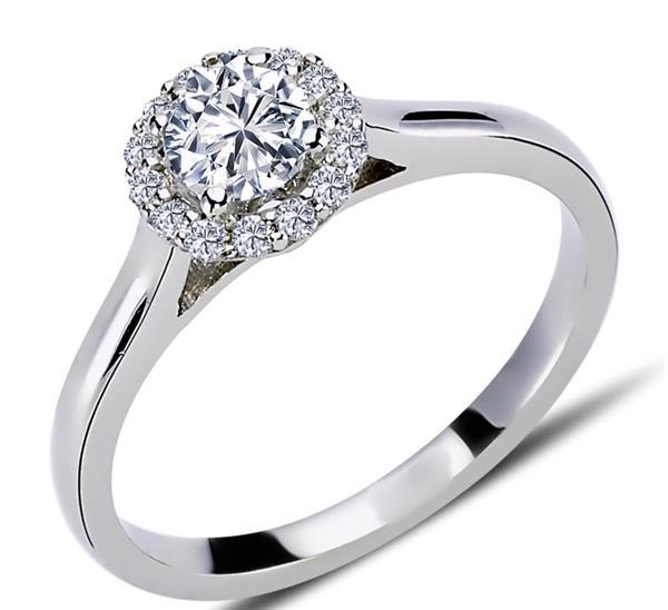 Grote foto solitaire ring 0 55ct sieraden tassen en uiterlijk ringen voor haar