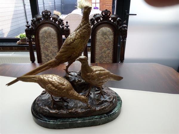 Grote foto fazanten antiek en kunst koper en brons