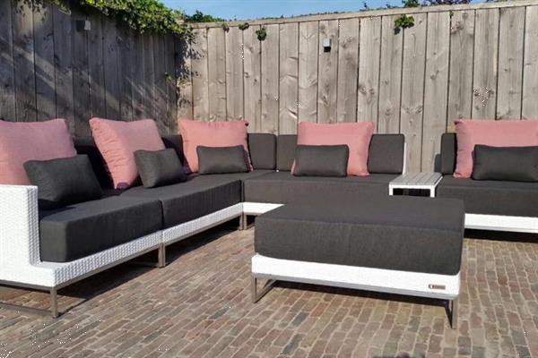 Grote foto strak design loungeset met rvs onderstel nieuw tuin en terras tuinmeubelen