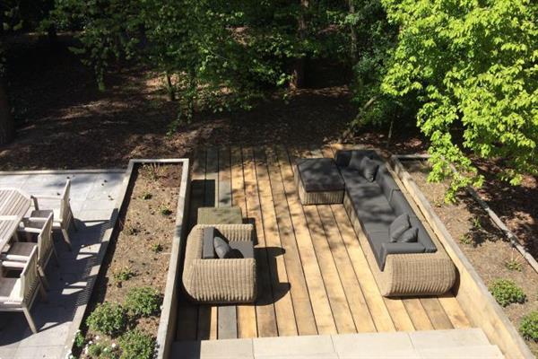 Grote foto strak design loungeset naturel kleur nieuw. tuin en terras tuinmeubelen
