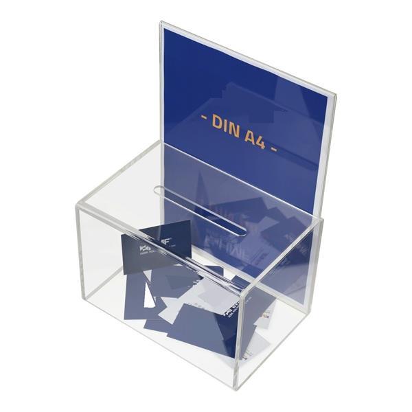 Grote foto donatiebox donatiebus collectebox met insteek voor a4 huis en inrichting overige huis en inrichting