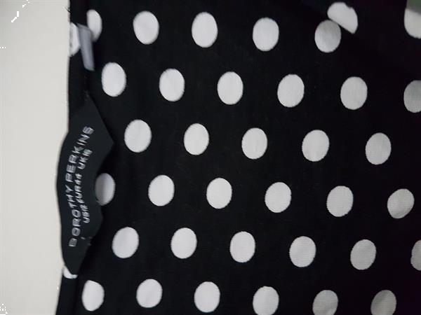 Grote foto zwarte jurk met witte stippen maat xl kleding dames jurken en rokken
