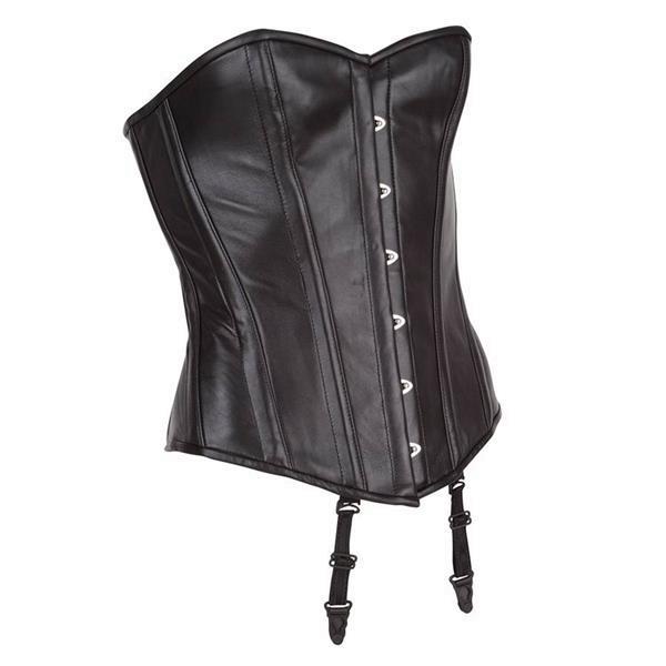 Grote foto echt leren corset model 10 zwart in xs t m 10xl kleding dames grote maten