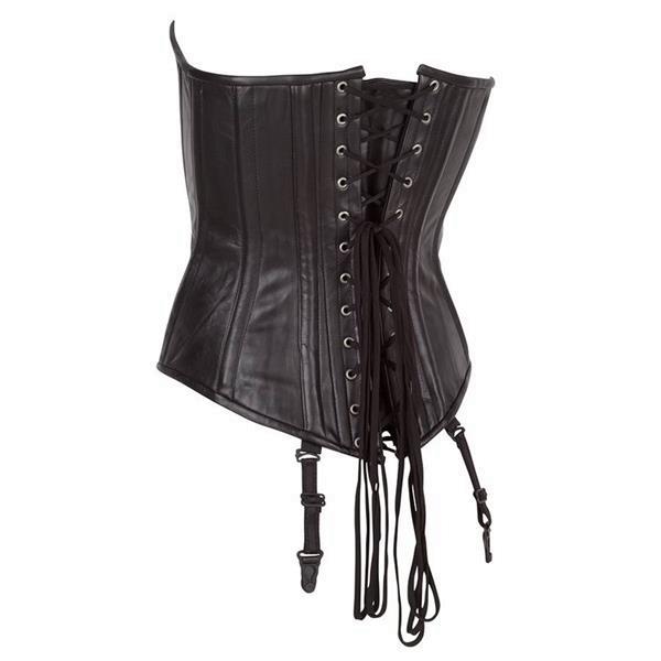 Grote foto echt leren corset model 10 zwart in xs t m 10xl kleding dames grote maten