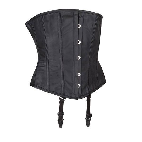 Grote foto echt leren corset model 09 waist cincher t m 10xl kleding dames lederen kleding