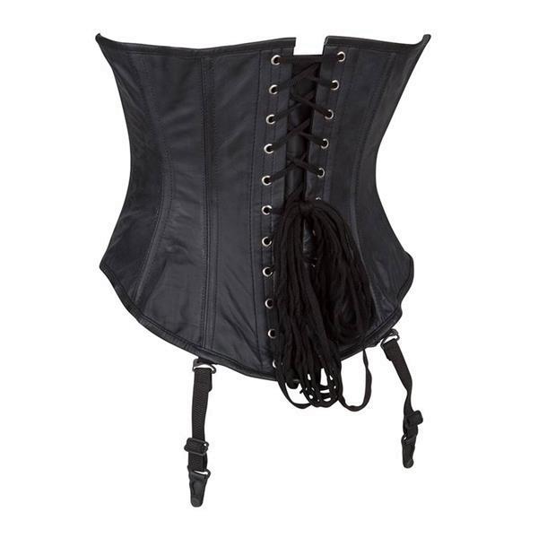 Grote foto echt leren corset model 09 waist cincher t m 10xl kleding dames lederen kleding