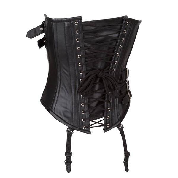 Grote foto echt leren corset model 08 in xs t m 10xl kleding dames lederen kleding