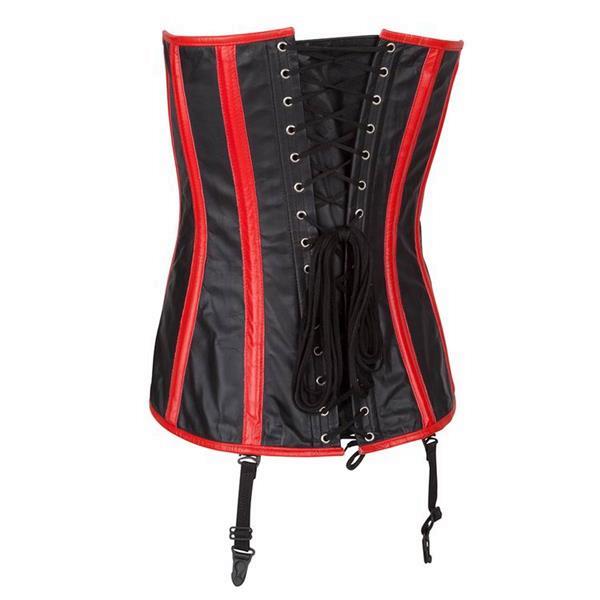 Grote foto echt leren corset model 03 in xs t m 10xl kleding dames lederen kleding