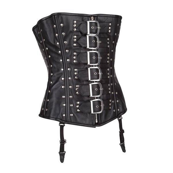 Grote foto echt leren corset model 02 in xs t m 10xl kleding dames lederen kleding