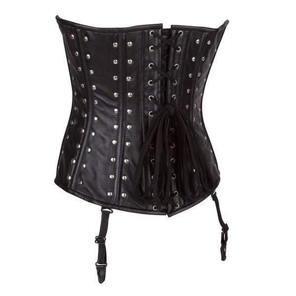 Grote foto echt leren corset model 02 in xs t m 10xl kleding dames lederen kleding