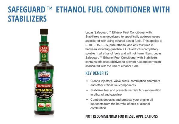 Grote foto lucas ethanol fuel conditioner. 473ml verpakking artikelnumm auto onderdelen overige auto onderdelen