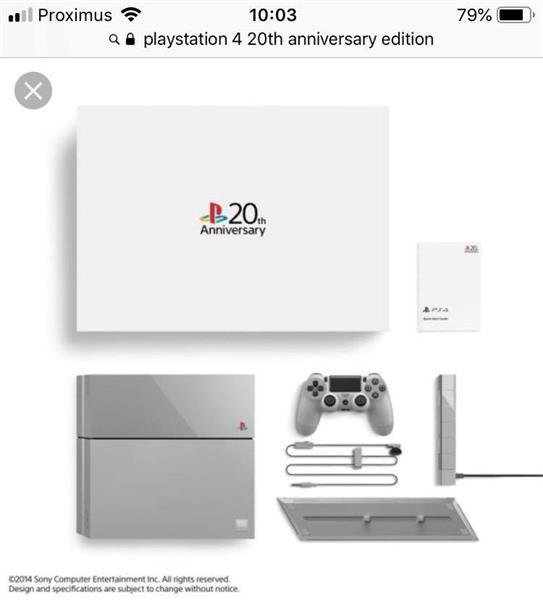 Grote foto playstation 4 20th anniversary spelcomputers games playstation 4