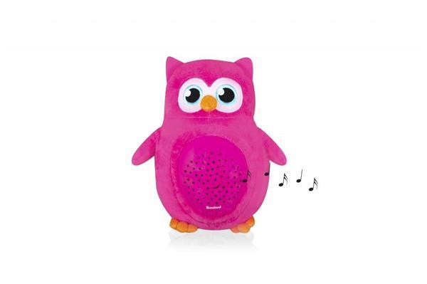 Grote foto muzikale sterrenprojector owl uil roze kinderen en baby complete kinderkamers