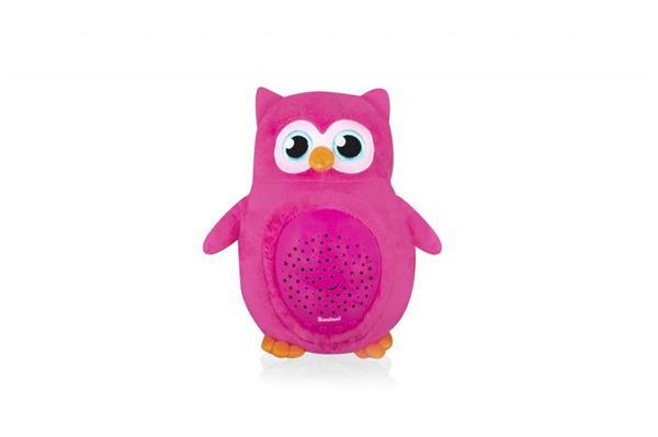 Grote foto muzikale sterrenprojector owl uil roze kinderen en baby complete kinderkamers