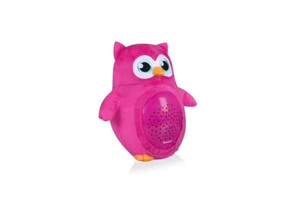 Grote foto muzikale sterrenprojector owl uil roze kinderen en baby complete kinderkamers