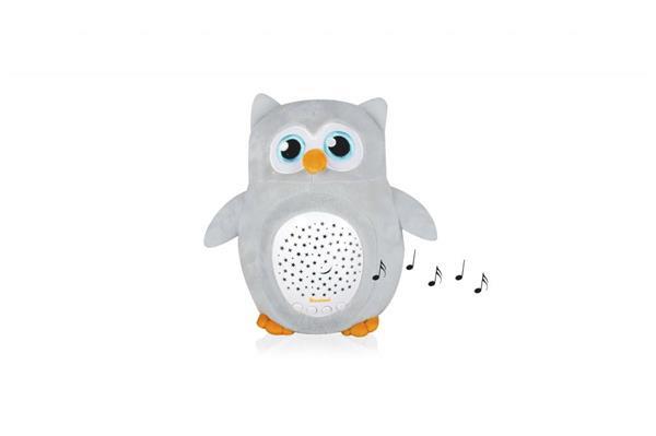 Grote foto muzikale sterrenprojector owl uil grey kinderen en baby complete kinderkamers