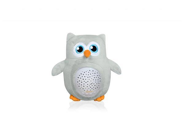 Grote foto muzikale sterrenprojector owl uil grey kinderen en baby complete kinderkamers