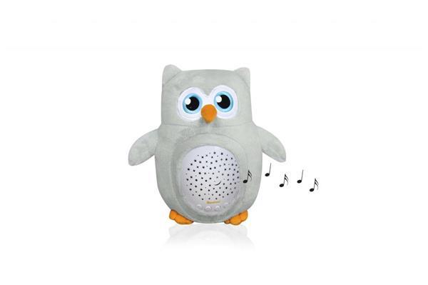 Grote foto muzikale sterrenprojector owl uil grey kinderen en baby complete kinderkamers