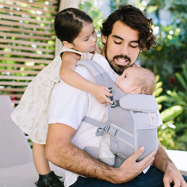 Grote foto babydraagzak adapt cool air mesh pearl grey kinderen en baby overige babyartikelen