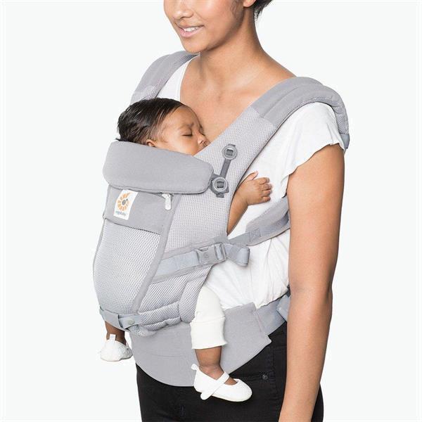 Grote foto babydraagzak adapt cool air mesh pearl grey kinderen en baby overige babyartikelen