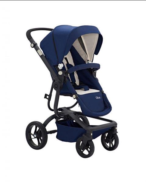 Grote foto spider de ideale all terrain wagen blauw zwart frame kinderen en baby kinderwagens