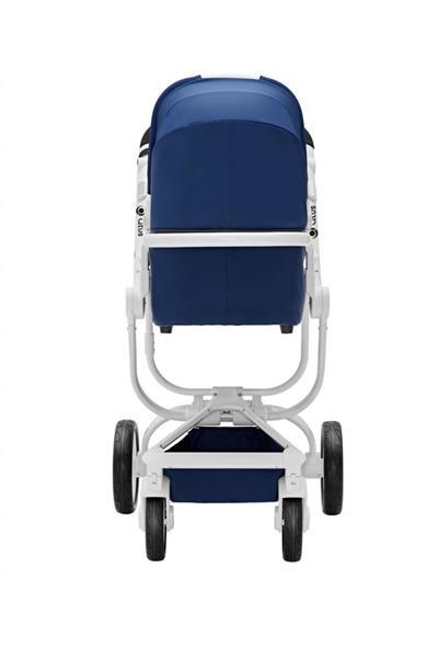 Grote foto spider de ideale all terrain wagen blauw wit frame kinderen en baby kinderwagens