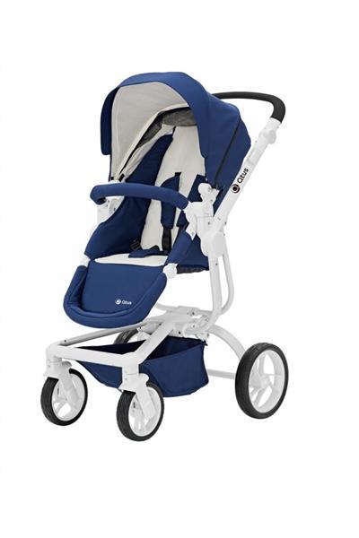 Grote foto spider de ideale all terrain wagen blauw wit frame kinderen en baby kinderwagens