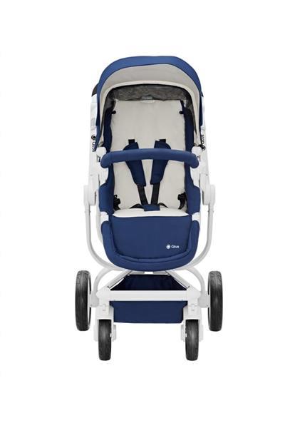 Grote foto spider de ideale all terrain wagen blauw wit frame kinderen en baby kinderwagens