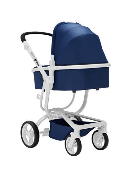 Grote foto spider de ideale all terrain wagen blauw wit frame kinderen en baby kinderwagens