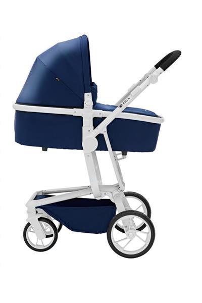 Grote foto spider de ideale all terrain wagen blauw wit frame kinderen en baby kinderwagens