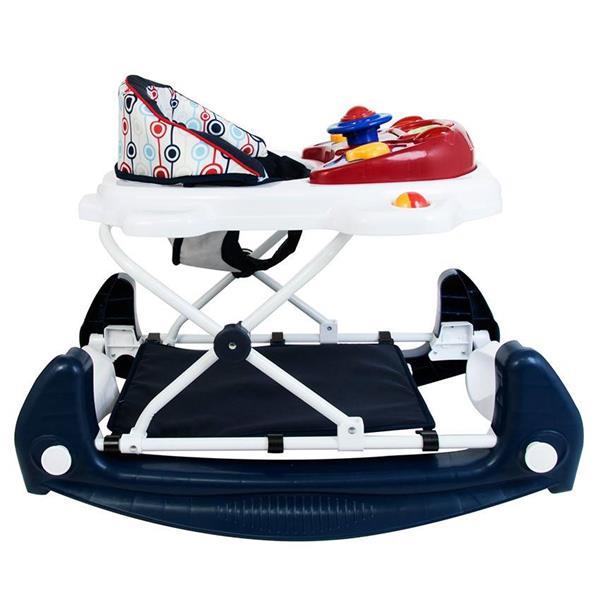 Grote foto loopstoeltje met schommelfunctie walker retro red kinderen en baby babyspeelgoed