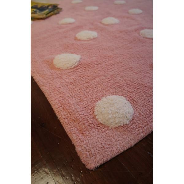 Grote foto topos rosa pink dots. 100 katoenen vloerkleed kinderen en baby complete kinderkamers