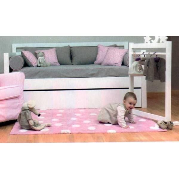 Grote foto topos rosa pink dots. 100 katoenen vloerkleed kinderen en baby complete kinderkamers