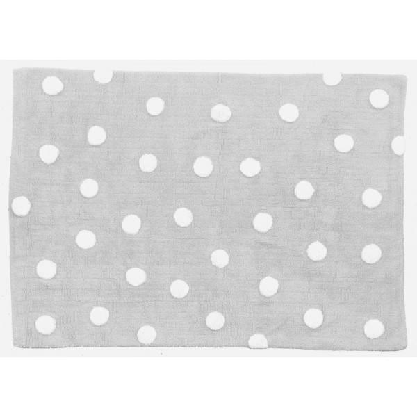 Grote foto topos gris dots grijs. 100 katoenen vloerkleed kinderen en baby complete kinderkamers