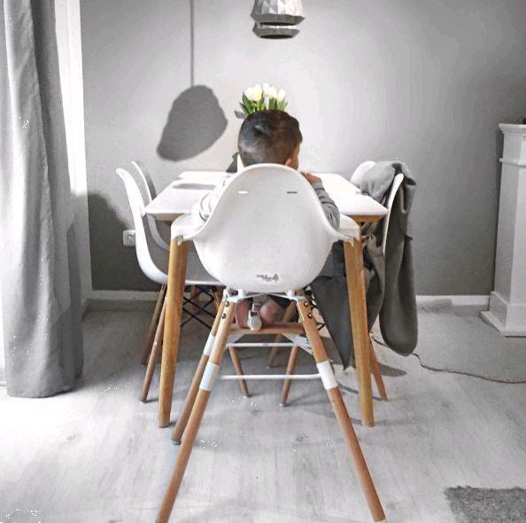 Grote foto evolu high chair kinderstoel 2 in 1. naturel wit kinderen en baby kinderstoelen