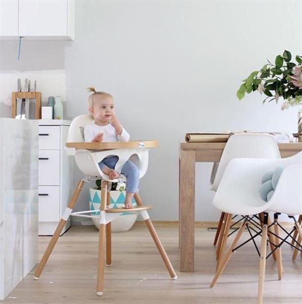 Grote foto evolu high chair kinderstoel 2 in 1. naturel wit kinderen en baby kinderstoelen