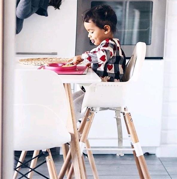 Grote foto evolu high chair kinderstoel 2 in 1. naturel wit kinderen en baby kinderstoelen