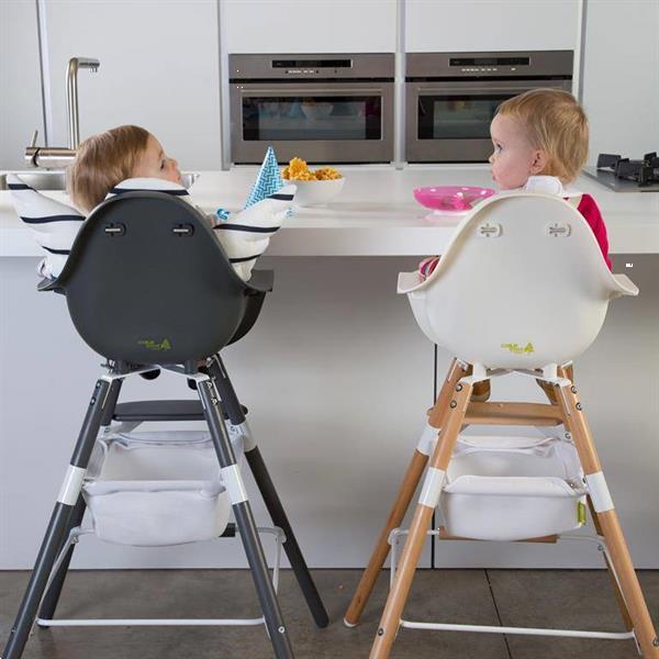 Grote foto evolu high chair kinderstoel 2 in 1. naturel wit kinderen en baby kinderstoelen