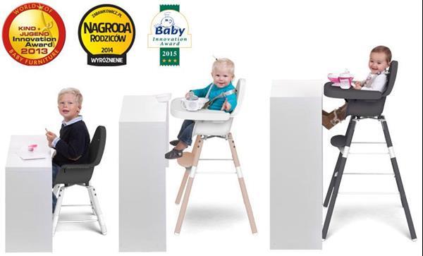 Grote foto evolu high chair kinderstoel 2 in 1. naturel wit kinderen en baby kinderstoelen