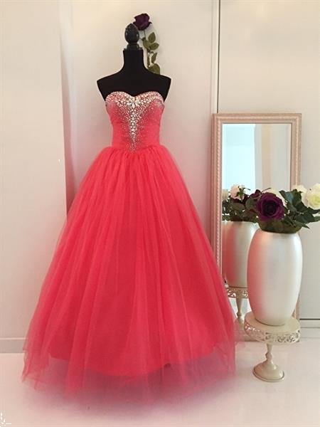 Grote foto perzik kleur trouwjurk maat 32 t m 42 kleding dames trouwkleding