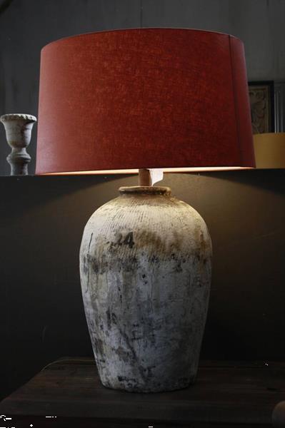 Grote foto amber kruiklamp oude rijst kruik lampenkap huis en inrichting tafellampen