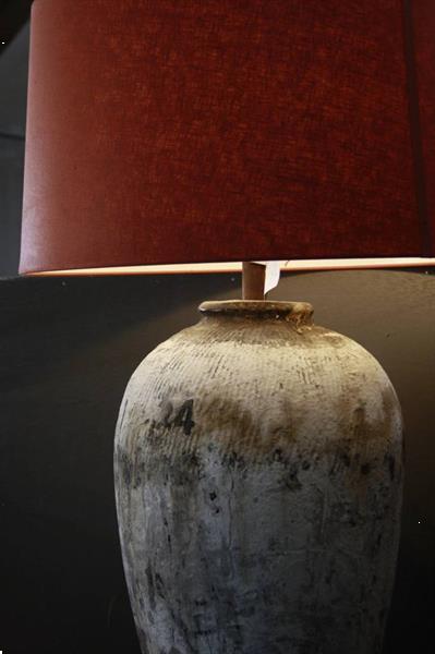 Grote foto amber kruiklamp oude rijst kruik lampenkap huis en inrichting tafellampen
