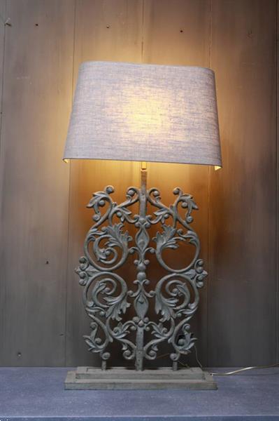 Grote foto lampvoet orlanda ijzer grijs h70 cm huis en inrichting tafellampen