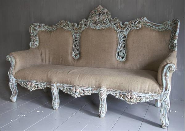 Grote foto barok 3 zits bankstel ibiza stijl met houtsnijwerk huis en inrichting bankstellen