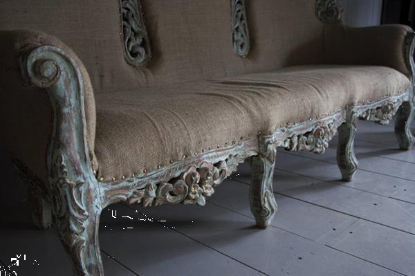Grote foto barok 3 zits bankstel ibiza stijl met houtsnijwerk huis en inrichting bankstellen
