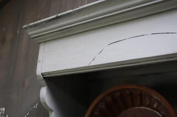 Grote foto brocante bordenrek zacht groen huis en inrichting keukenbenodigdheden