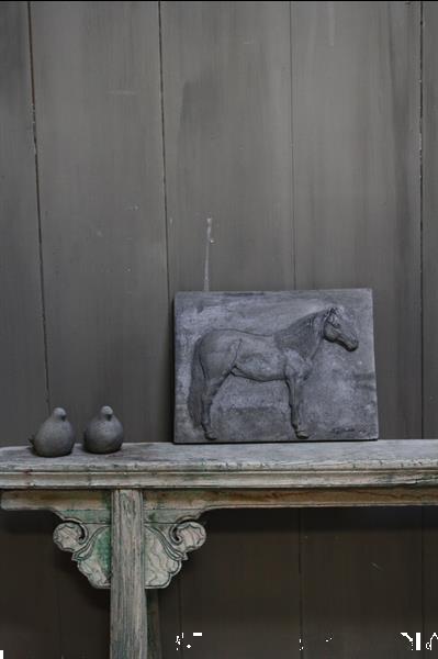 Grote foto wandpaneel lijst aura peeperkorn beton met paard 36 cm huis en inrichting woningdecoratie