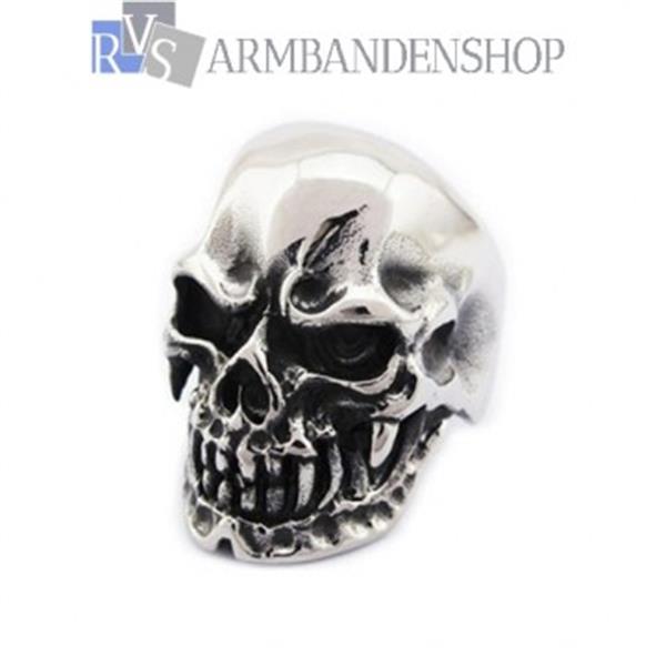 Grote foto div rvs skull biker harley doodskop ring armband sieraden tassen en uiterlijk ringen voor hem