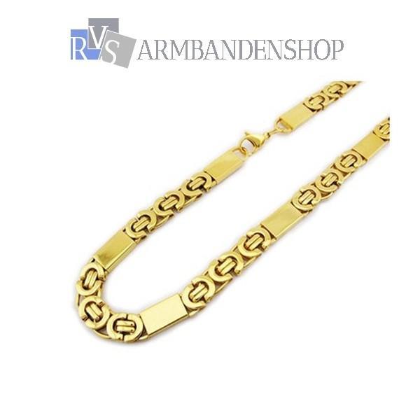Grote foto div. rvs gouden koningsschakel ketting konings sieraden tassen en uiterlijk kettingen