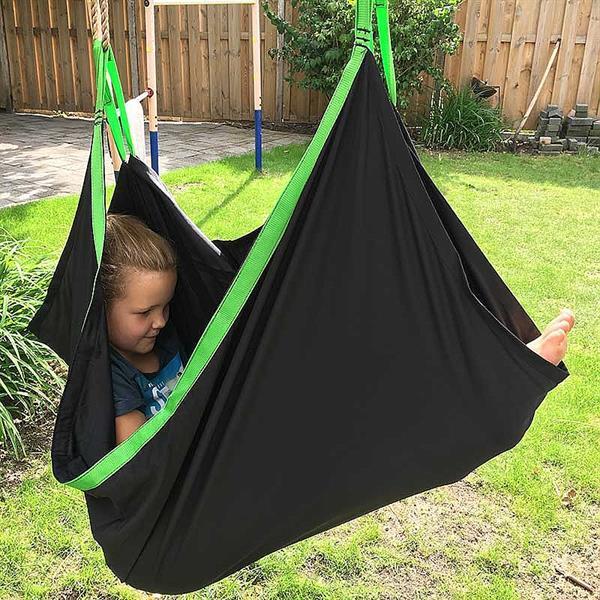 Grote foto swingbag schommelzak voor binnen en buiten kinderen en baby actiespeelgoed